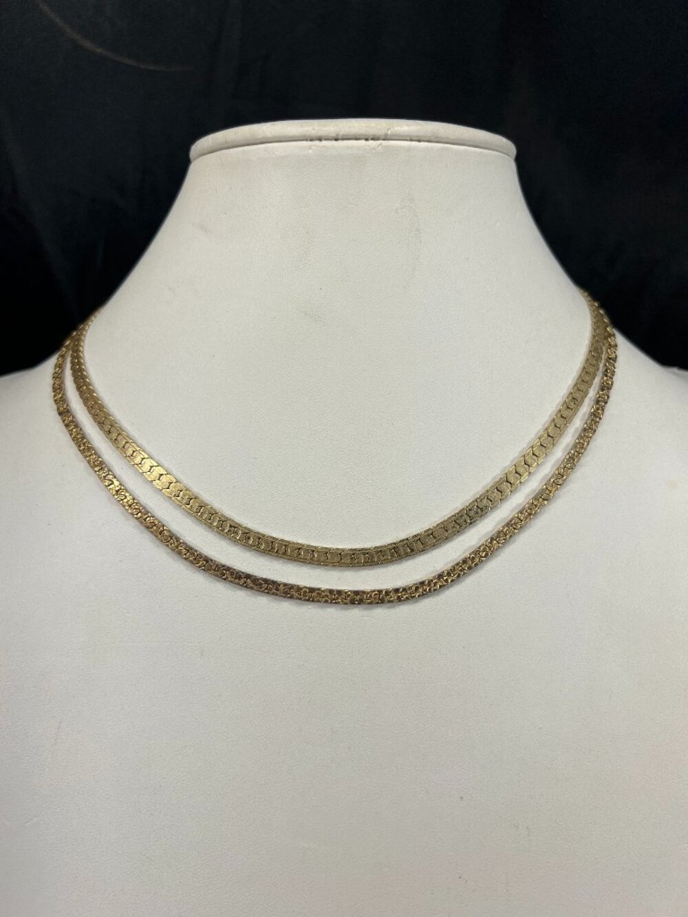 Two Vintage Goldtone 16" Necklaces